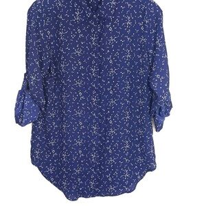 Elegant Navy Blue Button Down Shirt